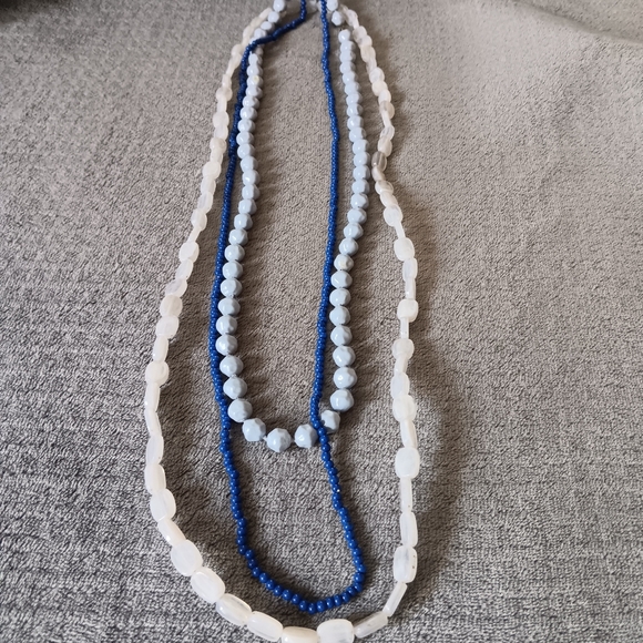 Vintage Ocean Inspired Necklace Lot Of 3 Beach Ocean Office Mermaid Blue Set - Picture 6 of 7